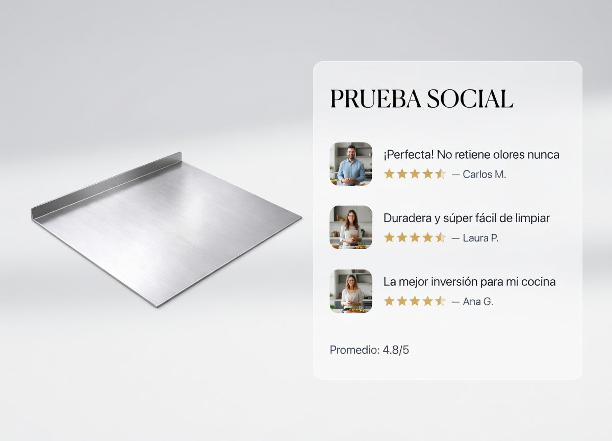 Tabla de cortar en acero inoxidable 30*40